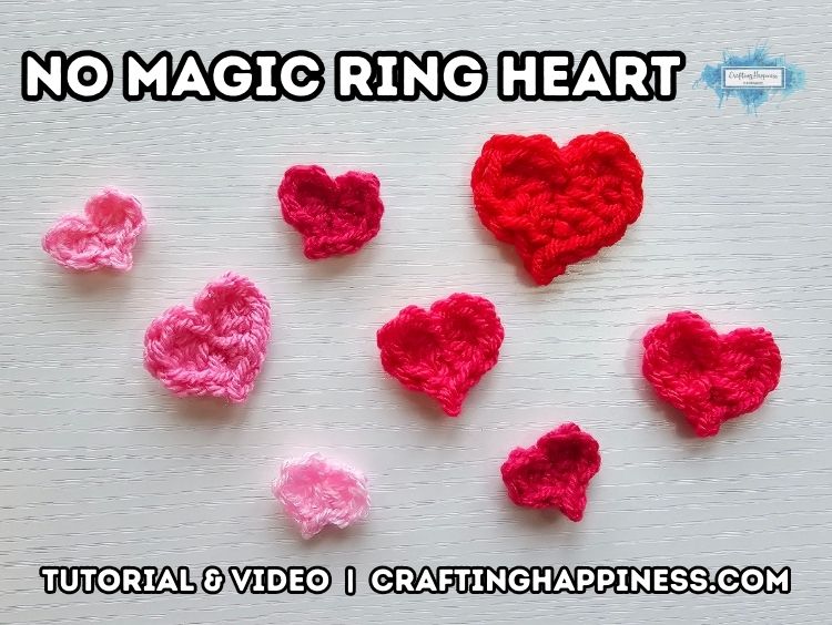 BLOG POSTER - No Magic Ring Heart - CraftingHappiness